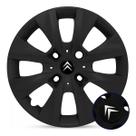Calota Aro 14 Citroen C3 / C4 Picasso - Preto Fosco + Emblema Calota Aro 14 Citroen C3 / C4 Picasso - Preto Fosco + Emblema