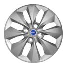 Calota aro 14 prata 112cb cubo baixo + emblema fiat azul