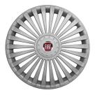 Calota Aro 15 171AR-PTA + Emblema Alumínio Fiat V