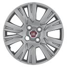 Calota Aro 15 204CP-PTA + Emblema Alumínio Fiat V