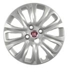 Calota Aro 15 229CP-PTA + Emblema Alumínio Fiat V