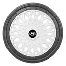 Calota aro 15 bbs branco grafite 602ar bcg e aro de pressão + emblema hyundai