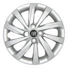 Calota Aro 15 Fiat Strada 2021 2022 2023 Prata + Emblema