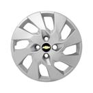 Calota Aro 15 GM Onix/Prisma Prata com emblema preto