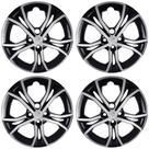 Calota Aro 15" Preto/Prata Mod Argo 2023 (Jogo c/ 4 Calotas) Grid - 297CP-PBP-E