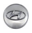 Calota Calotinha Centro Roda Hyundai Ix35 Tucson Sonata Vera Cruz Santa Fé Azera Prata Cromado 60mm