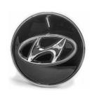 Calota Calotinha Centro Roda Hyundai Ix35 Tucson Sonata Vera Cruz Santa Fé Azera Preto Cromado 60mm