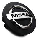 Calota Calotinha Meio Roda Nissan March Sentra Versa Kicks Frontier Tiida Livina Preto Com Cromado