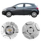 Calota Centro de Roda BRW 560 PRATA Logo GM Aro 14 15