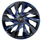 Calota Ds4 Aro 14 Black Blue + Emblema Resinado Toyota