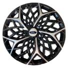Calota esportiva aro 13 moove black silver + emblema resinado ford