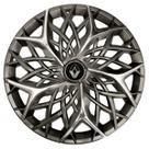 Calota esportiva aro 13 moove graphite chrome + emblema resinado renault
