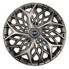 Calota esportiva aro 13 moove graphite silver + emblema resinado fiat azul