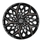 Calota esportiva aro 14 moove black gold + emblema resinado vw