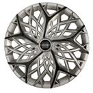 Calota esportiva aro 14 moove silver black + emblema resinado nissan