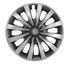 Calota Esportiva Carlota aro 13 Polegadas Passat Cc Sport Silver Grafite Com emblema universal Elitte