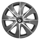 Calota esportiva prime 14 graphite silver + emblema renault