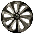 Calota esportiva velox 13 black silver + emblema alumínio volks 3d Calota esportiva velox 13 black silver + emblema alumínio volks 3d
