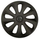 Calota esportiva velox 13 fosc black + emblema alumínio volks 3d