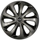 Calota esportiva velox 15 graphite black + emblema resinado hyundai