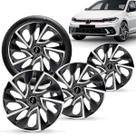 Calotas Aro 14 Ds4 Preto Prata Polo Track 2023 a 2025 Jogo com 4