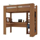 Cama Alta Multifuncional com Escrivaninha Penteadeira Yescasa