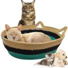 Cama Arranhador Gato Pet Felino Cao Ninho Rasqueavel Cestinho Resistente Confortavel Divertido Petshop Casa