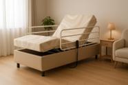 Cama Articulada Elétrica hospitalar residencial Par De Grades e Colchão D28 Safira Cama Articulada Elétrica hospitalar residencial Par De Grades e Colchão D28 Safira
