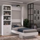 Cama Articulada Solteiro com Estante 2 Gavetas 4 Prateleiras Cama Articulada Solteiro com Estante 2 Gavetas 4 Prateleiras