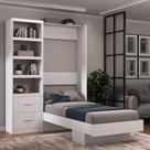 Cama Articulada Solteiro com Estante 2 Gavetas 4 Prateleiras Cama Articulada Solteiro com Estante 2 Gavetas 4 Prateleiras