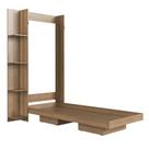 Cama Articulada Solteiro Vertical com 4 Prateleiras e 2 Nichos CV1085 80cm Mel - Art In Móveis