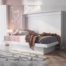 Cama Articulável Horizontal Casal com Estação de Trabalho 140 Latino Branco