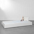 Cama Auxiliar Noah - Branco Fosco Cama Auxiliar Noah - Branco Fosco
