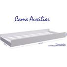 Cama Auxiliar sem Colchão com Rodízios 191cm Linha BB BB692 Completa Móveis Cama Auxiliar sem Colchão com Rodízios 191cm Linha BB BB692 Completa Móveis