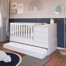 Cama Auxiliar Solteiro com Colchão e Rodízios