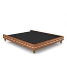 Cama Avulsa para Colchão Casal Torres Pés em Madeira PU Caramelo G91 - Gran Belo