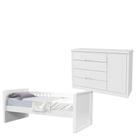 Cama Babá E Cômoda Infantil Tutto New Branco Acetinado - Matic
