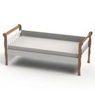 Cama Babá Júlia Branco Acetinado Amadeirado - Carolina Móveis Cama Babá Júlia Branco Acetinado Amadeirado - Carolina Móveis