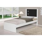 Cama Barcelona para Quarto Solteiro Flex Color Branco/Preto