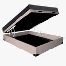 Cama Base Box Baú Casal Reforçado Suede Bege + Colchão Casal Reforçado D33 20x138x188 Cama Base Box Baú Casal Reforçado Suede Bege + Colchão Casal Reforçado D33 20x138x188