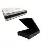 Cama Base Box Baú Casal Super Confort Sintético Preto + Colchão Casal Super Confort D33 28x138x188 Cama Base Box Baú Casal Super Confort Sintético Preto + Colchão Casal Super Confort D33 28x138x188