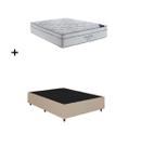 Cama Base Box Casal Bege Colchão Freedom Molas Ensacadas 138x188 - Ortobom