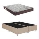 Cama Base Box Casal Bipartido Bege Colchão ISO 150 D45 - Ortobom