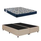 Cama Base Box Casal Bipartido Bege Colchão ISO 60 D28 - Ortobom Cama Base Box Casal Bipartido Bege Colchão ISO 60 D28 - Ortobom