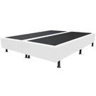 Cama Base Box Casal Bipartido Branco Sintético 138x188