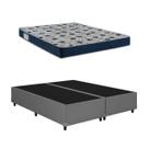 Cama Base Box Casal Bipartido Cinza Colchão ISO 60 D28 - Ortobom Cama Base Box Casal Bipartido Cinza Colchão ISO 60 D28 - Ortobom