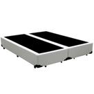 Cama Base Box Casal Bipartido Suede Branco 138x188