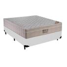 Cama Base Box Casal Branco Colchão Molas Ensacadas Airtech SpringPocket 138x188 - Ortobom