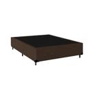 Cama Base Box Casal Marrom Suede 38x138x188 Cama Base Box Casal Marrom Suede 38x138x188