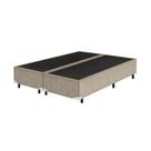 Cama Base Box King Bipartido Suede Bege 38x193x203